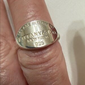 Tiffany & Co. Sterling Silver Engraved Ring